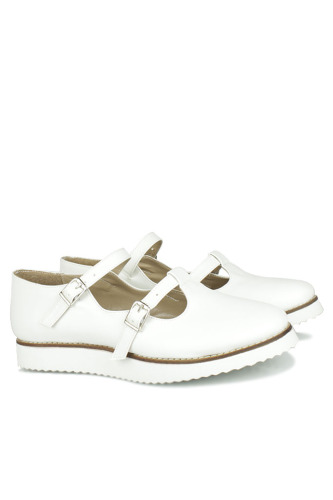 Fitbas 785306 468 Kadın Beyaz Büyük & Küçük Numara Babet - Fitbas (1)