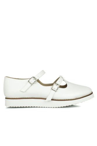 Fitbas 785306 468 Kadın Beyaz Büyük & Küçük Numara Babet - Fitbas