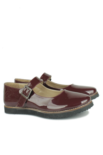 Fitbas 785309 625 Kadın Bordo Rugan Büyük & Küçük Numara Babet - Fitbas (1)