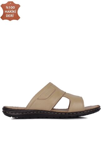 Fitbas 850182 324 Erkek Ten Hakiki Deri Büyük Numara Terlik - Fitbas