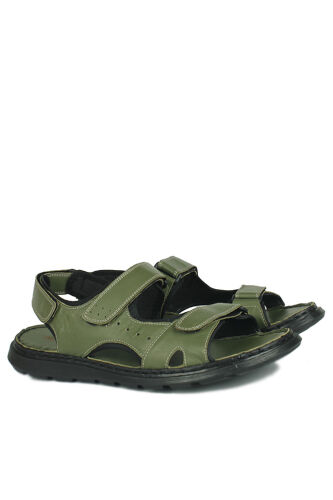 Fitbas 850183 677 Erkek Yeşil Hakiki Deri Büyük Numara Sandalet - Fitbas (1)