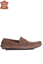 Fitbas 852221 329 Erkek Vizon Süet Büyük Numara Loafer - 1