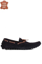 Fitbas 852223 429 Erkek Lacivert Süet Büyük Numara Loafer - 1