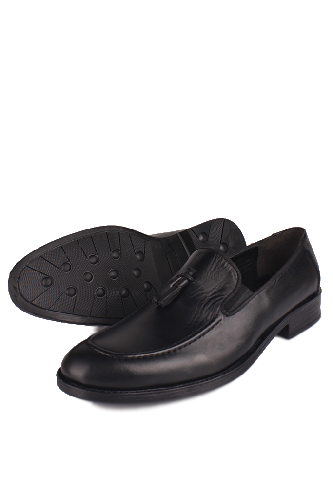 Fitbas 860012 014 Erkek Siyah Deri Klasik Ayakkabı