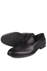 Fitbas 860012 025 Erkek Siyah Deri Klasik Ayakkabı - Thumbnail