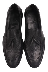 Fitbas 860012 025 Erkek Siyah Deri Klasik Ayakkabı - Thumbnail