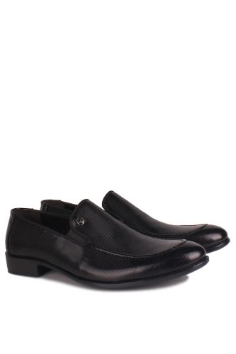 Fitbas - Fitbas 860013 015 Erkek Siyah Deri Klasik Ayakkabı (1)