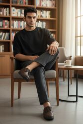 Fitbas 880453 232 Erkek Kahve Büyük Numara Ayakkabı - 2