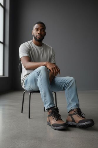 Fitbas 914407 242 Erkek Kum Siyah Deri Büyük Numara Bot - Fitbas (1)