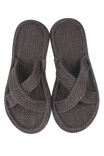 Fitbas - Fitbas 965005 515 Kadın Gri Hasır Büyük Numara Sandalet (1)