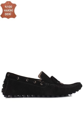 Kalahari 352921 008 Erkek Siyah Süet Büyük Numara Loafer