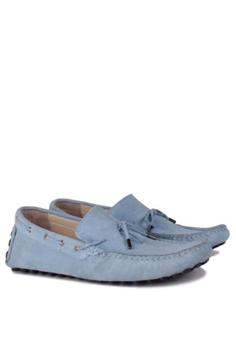 Kalahari - Kalahari 352921 424 Erkek Mavi Süet Büyük Numara Loafer (1)