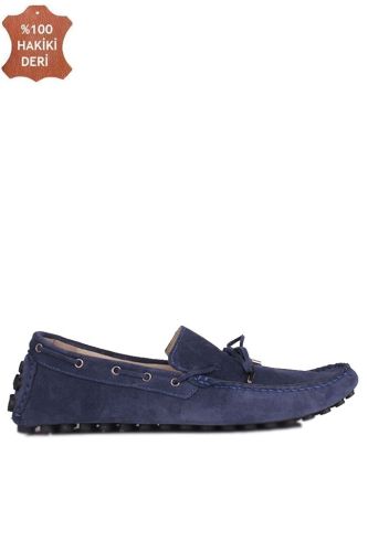 Kalahari 352921 428 Erkek Lacivert Süet Büyük Numara Loafer