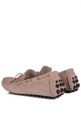 Kalahari 352921 727 Erkek Pudra Süet Büyük Numara Loafer - Thumbnail