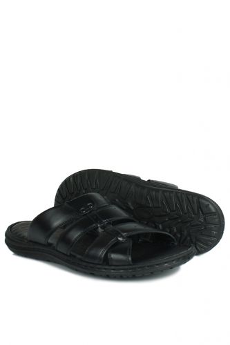 Fitbas - Kalahari 850179 014 Men Black Khakiki Genuine Leather Sandal (1)