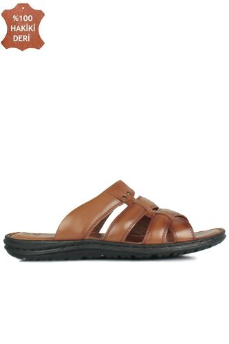 Kalahari 850179 167 Men Taba Khakiki Genuine Leather Sandal - Fitbas