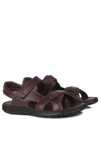 Fitbas - Kalahari 850186 232 Men BrownKhakiki Genuine Leather Sandal (1)