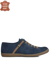 Fitbas 850660 442 Erkek Lacivert Süet Büyük Numara Loafer - 1