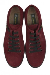 Fitbas 850660 627 Erkek Bordo Süet Büyük Numara Loafer - 4