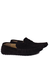 Fitbas 852221 008 Erkek Siyah Süet Büyük Numara Loafer - Thumbnail
