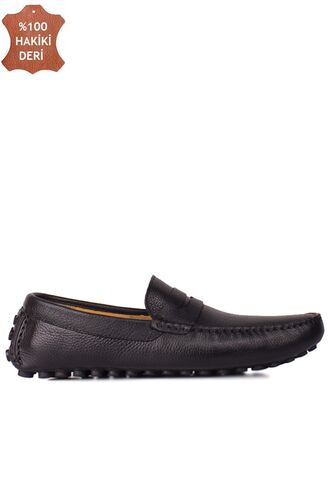 Fitbas 852221 014 Erkek Siyah Deri Büyük Numara Loafer