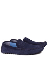 Fitbas 852221 427 Erkek Lacivert Süet Büyük Numara Loafer - Thumbnail