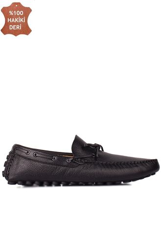 Fitbas 852223 014 Erkek Siyah Deri Büyük Numara Loafer