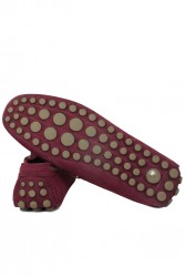 Fitbas 850223 627 Erkek Bordo Süet Büyük Numara Loafer - Thumbnail