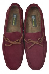 Fitbas 850223 627 Erkek Bordo Süet Büyük Numara Loafer - Thumbnail