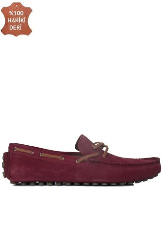 Fitbas 850223 627 Erkek Bordo Süet Büyük Numara Loafer