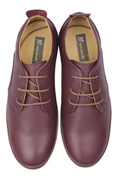 Fitbas 850641 662 Erkek Bordo Deri Büyük Numara Loafer - Thumbnail