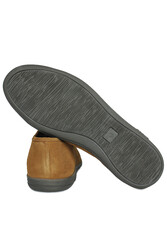 Fitbas 850660 162 Erkek Taba Süet Büyük Numara Loafer - Thumbnail