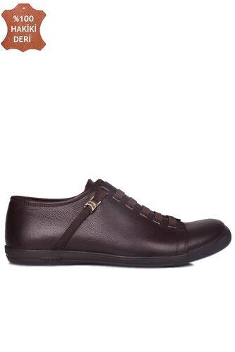 Fitbas 850660 232 Erkek Kahve Deri Büyük Numara Loafer