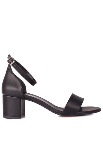 Fitbas 111272 014 Kadın Siyah Topuklu Büyük & Küçük Numara Sandalet - Fitbas (1)