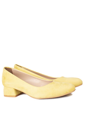 Fitbas - Fitbas 111301 127 Kadın Limon Sarı Süet Büyük & Küçük Numara Ayakkabı (1)