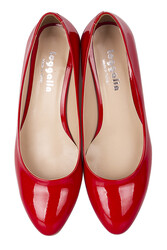 Fitbas 111301 520 Kadın Kırmızı Rugan Büyük & Küçük Numara Ayakkabı - Thumbnail