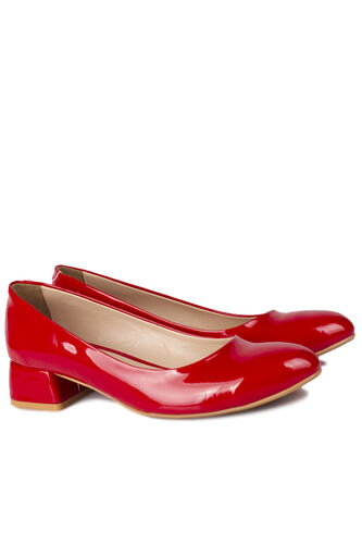 Fitbas - Fitbas 111301 520 Kadın Kırmızı Rugan Büyük & Küçük Numara Ayakkabı (1)