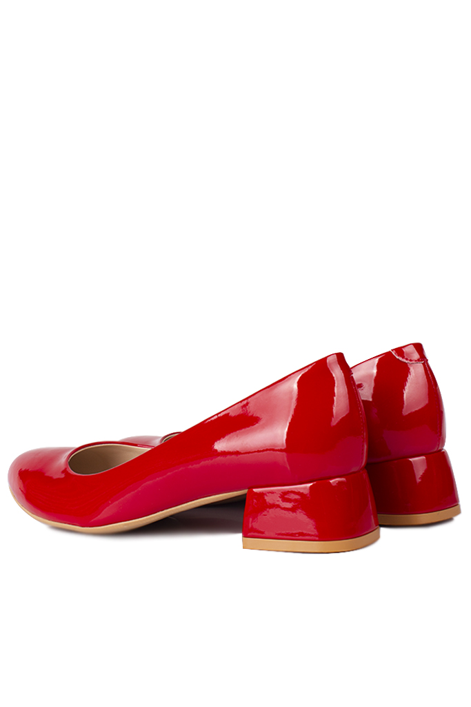 Fitbas 111301 520 Kadın Kırmızı Rugan Büyük & Küçük Numara Ayakkabı