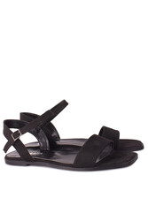 Fitbas 111602 008 Kadın Siyah Büyük & Küçük Numara Sandalet - Thumbnail