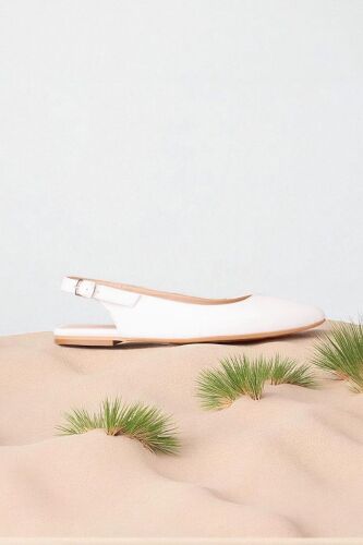 Fitbas 112028 468 Kadın Beyaz Büyük & Küçük Numara Babet - Fitbas