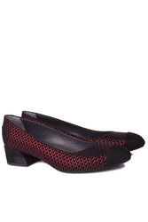 Fitbas 112303 055 Kadın Siyah Kırmızı Büyük & Küçük Numara Ayakkabı - Thumbnail