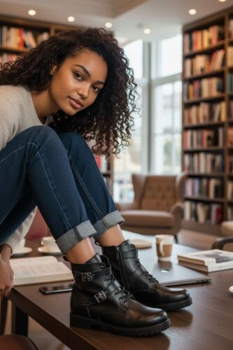 Loggalin 112543 014 Women Black Boot - Fitbas