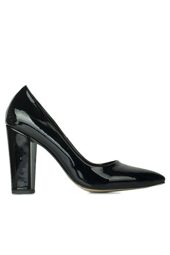Fitbas 520121 020 Kadın Siyah Rugan Büyük & Küçük Numara Stiletto
