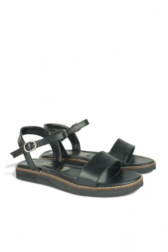 Loggalin 782611 014 Kadın Siyah Büyük Numara Sandalet - Loggalin (1)