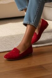 Fitbas 782268 527 Kadın Kırmızı Büyük & Küçük Numara Babet 