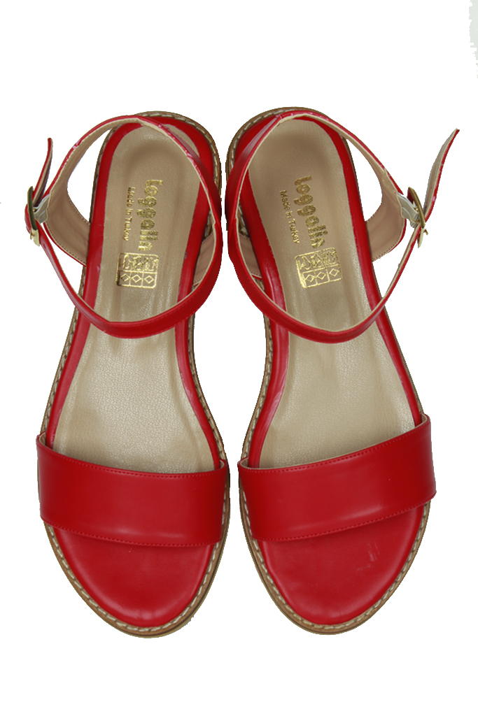 Fitbas 785206 524 Kadın Kırmızı Büyük & Küçük Numara Sandalet