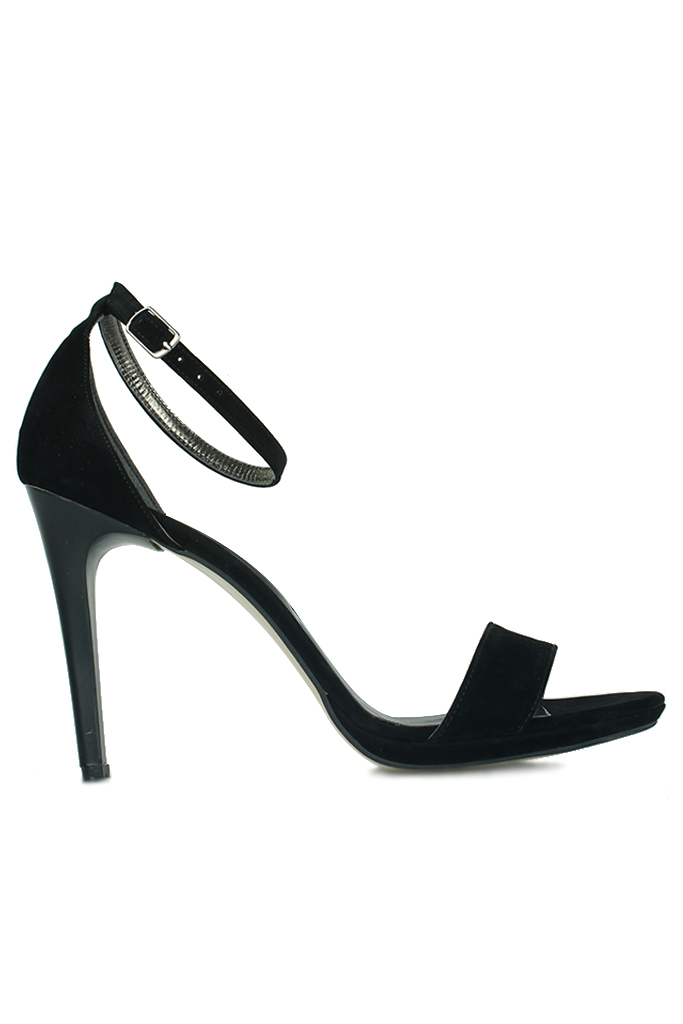 Fitbas 520333 008 Kadın Siyah Süet Topuklu Platform Büyük & Küçük Numara Ayakkabı